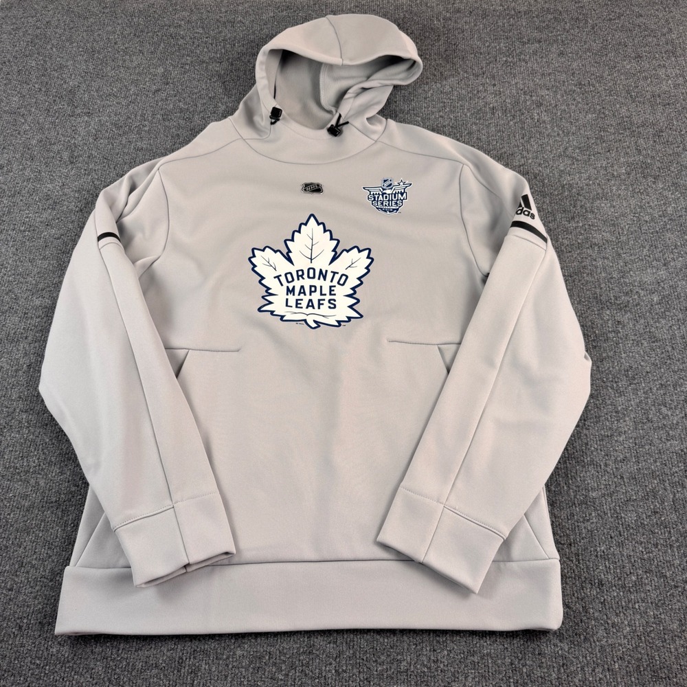 Adidas Toronto Maple Leafs Hoodie Mens M Gray Excellent 2018 Stadium Series